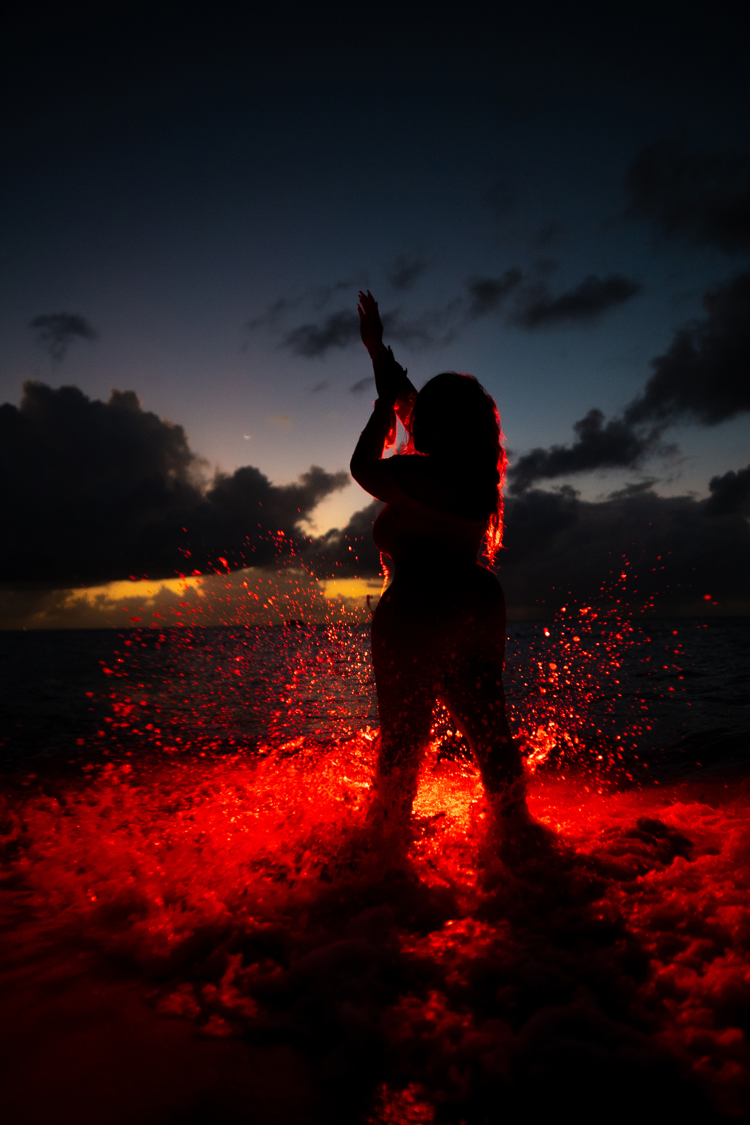 Palms, Glowing, Red, looking back, It's my Birthday, Celebrating, Myself, Love my journey.